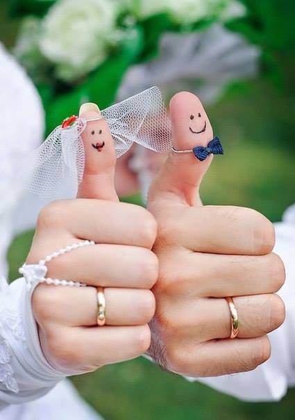 Liked It - Newly Married Couple Thumbs Up