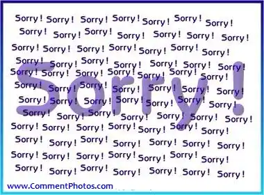 Sorry Sorry Sorry - Many Sorries