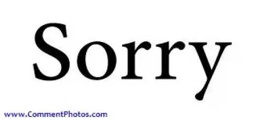 Sorry - Big Sorry
