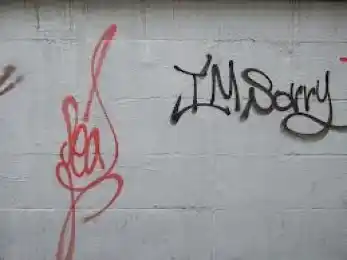 I am Sorry - Written on Wall
