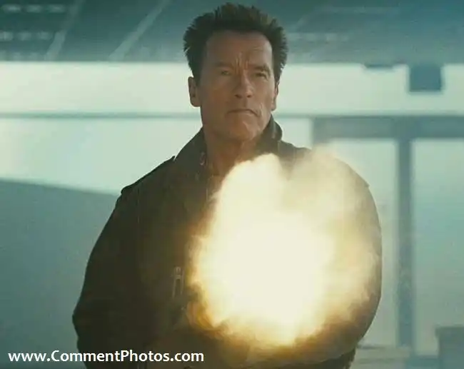 Arnold Schwarzenegger Firing with Gun