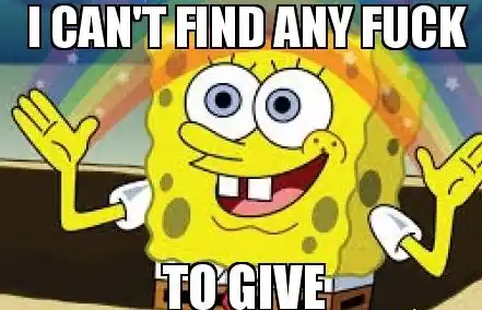 I cant find any fuck to give