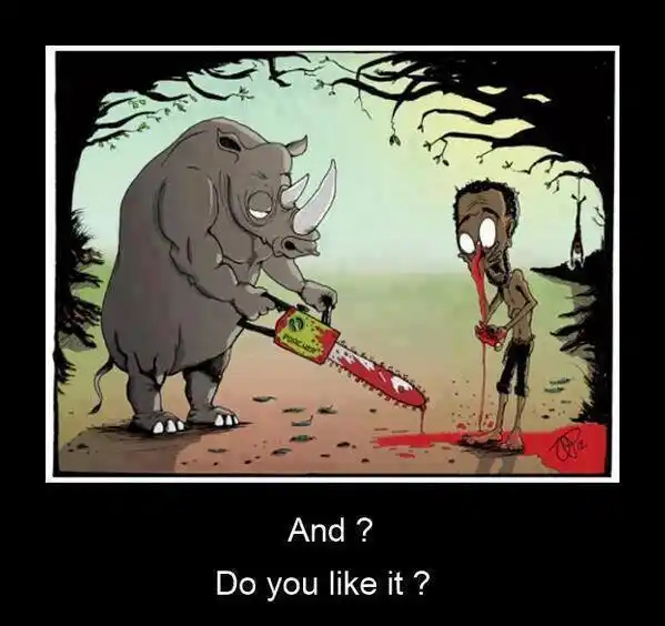 And You Like It - Rhinosaurus Cuts Nose of Human
