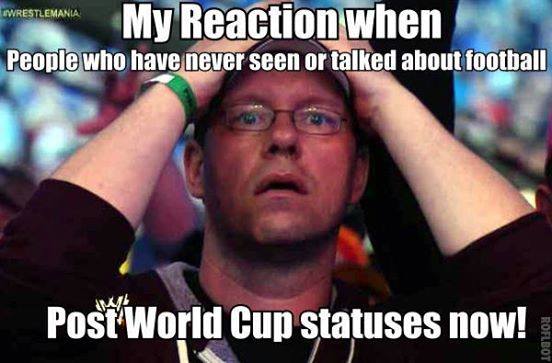 My Reaction When People who never seen or talked about football Post World Cup Statuses Now