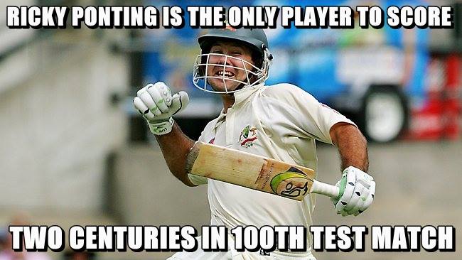 Ricky Ponting Is the Only Player To Score Two Centuries In 100th Test Match