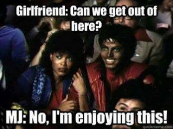 Girfriend- Can We Get Out Of here. Michael Jackson- I am Enjoying this - I Just Came Here To Read The Comments - Michael Jackson Eating Popcorn - Thriller Theatre - MJ