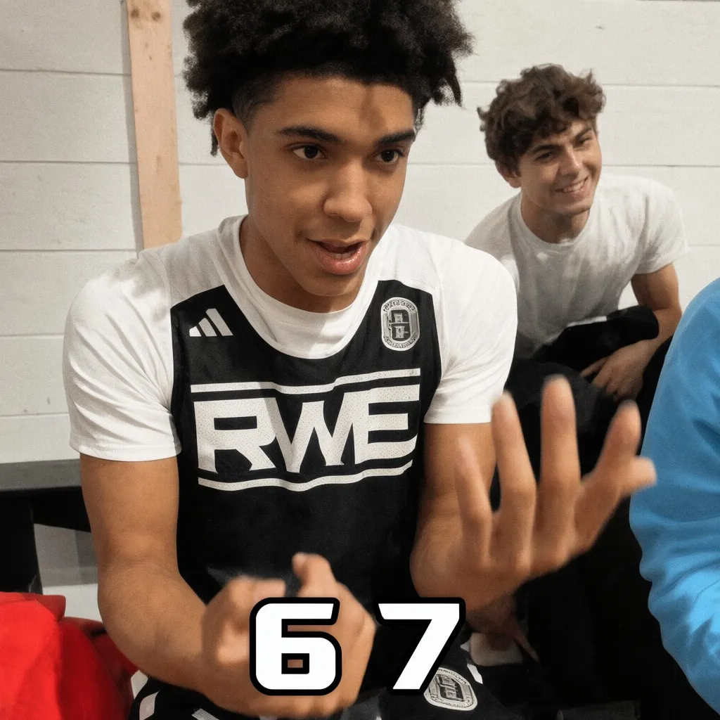 6 7 GenZ meme - Six Seven - 67 trending meme