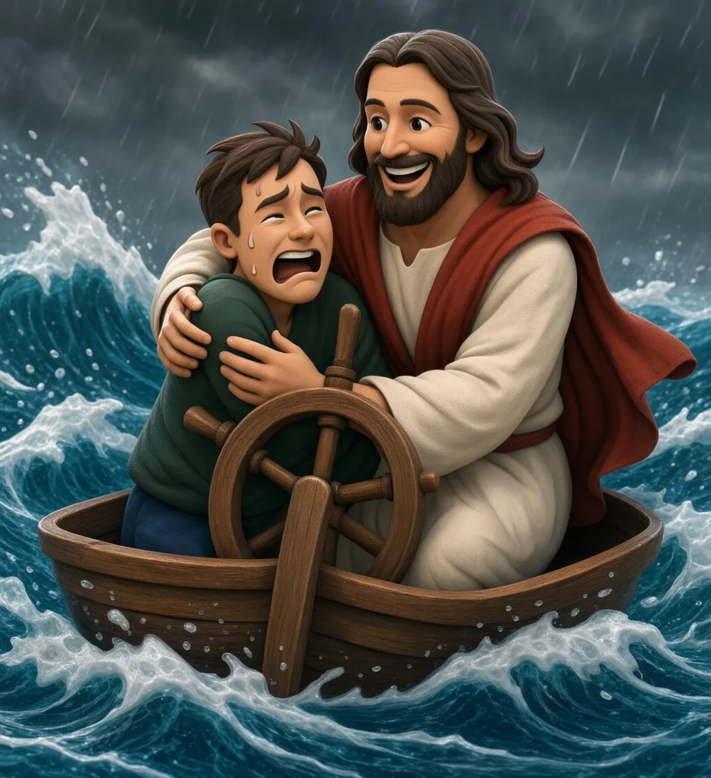 Jesus Loves You - Jesus Saves you in middle of the ocean - Jesus Loves You - Jesus Saves you in middle of the ocean