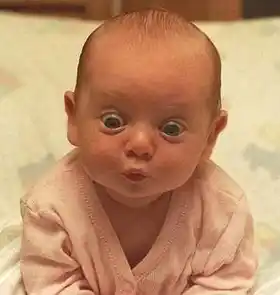 Baby with exclamation