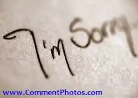 I am Sorry - Written Note