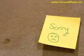 Sorry - Sticky Note