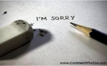 I am Sorry - Written with Pencil - Eraser rubber