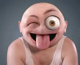:P Smiley Photoshopped Human Face