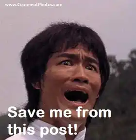 Save Me From this Post - Bruice LEE Face