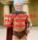 Haste Haste Six Pack Bahar Nikal Gaye - Manmohan Singh