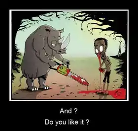 And You Like It - Rhinosaurus Cuts Nose of Human