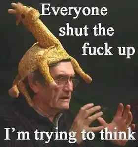 Everyone Shut The Fuck Up - I Am Trying To Think - Giraff On Head