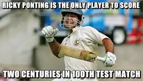 Ricky Ponting Is the Only Player To Score Two Centuries In 100th Test Match