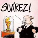 Suarez bites worldcup trophy - This is why I bite people - Luiz Suares