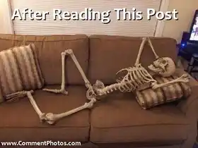 After Reading this Post - Died of Laughing - Skeleton Laughing LOL