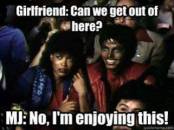 Girfriend- Can We Get Out Of here. Michael Jackson- I am Enjoying this - I Just Came Here To Read The Comments - Michael Jackson Eating Popcorn - Thriller Theatre - MJ
