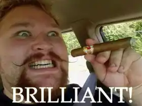 Brilliant - Brirriant - Guy with Moustache and Cigarette