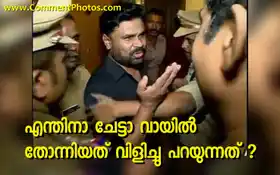 Enthinaa ചേട്ടാ വായിൽ തോന്നിയത് വിളിച്ചു പറയുന്നത് - ദിലീപ് - Enthina Chetta Vayil Thonniyath Vilich Parayunnath - Dileep with police meme